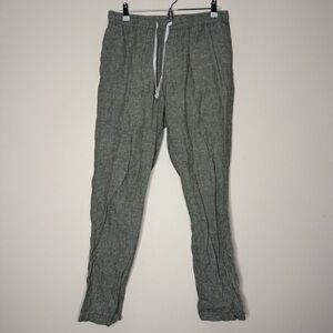 J CREW FACTORY Linen Cotton Blend Beauty Coastal Drawstring Wide Leg Pants